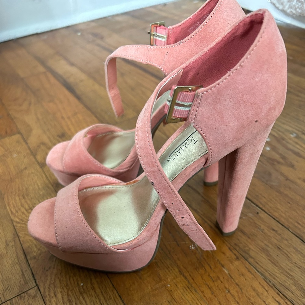 Peach Strap Heels